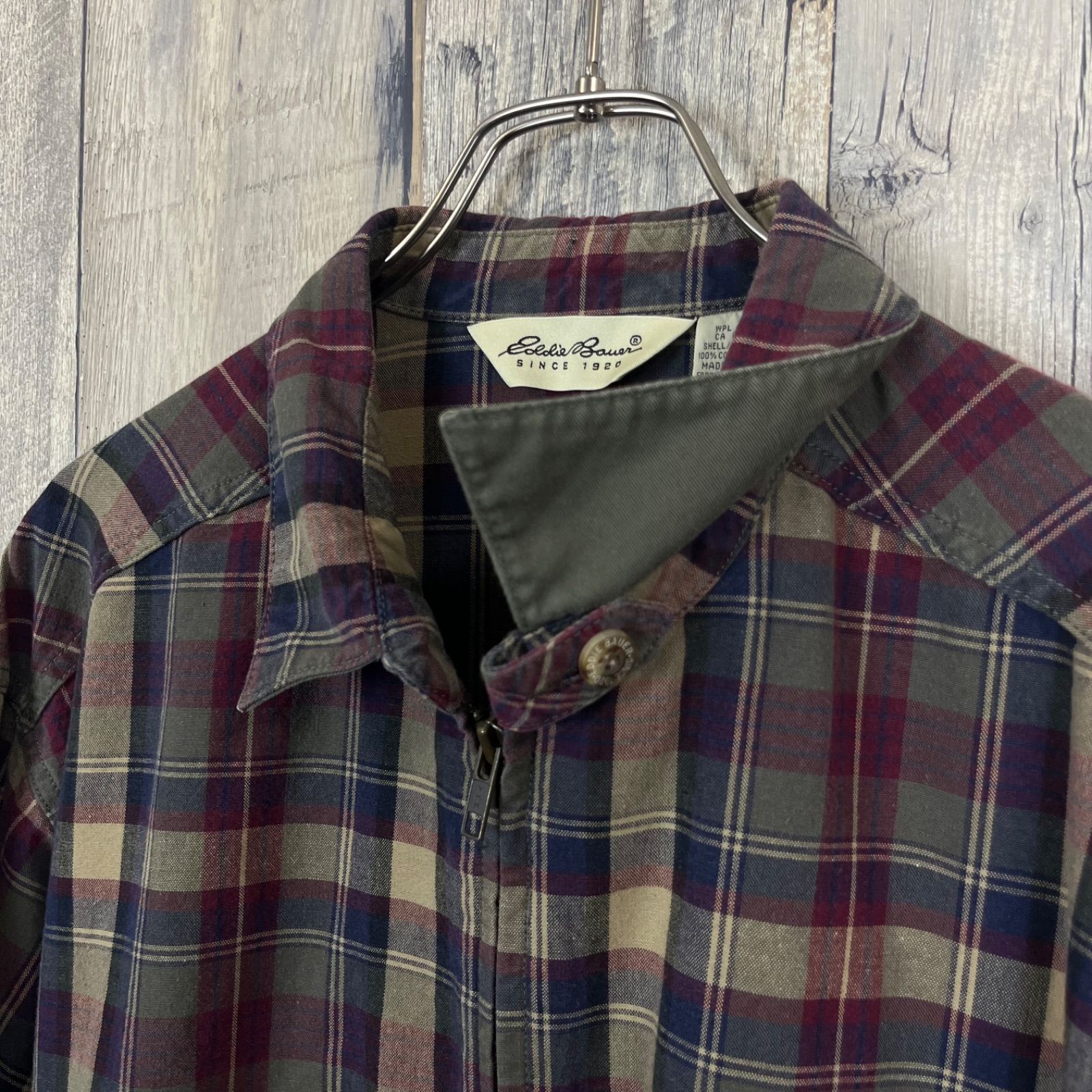 OLD Eddie Bauer 90s エディーバウアー スウィングトップ チェック