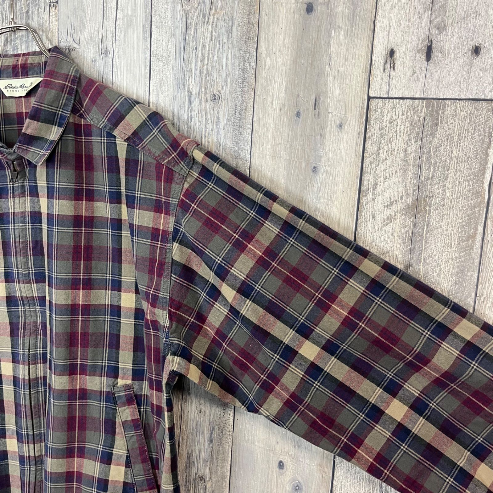 90s Eddie Bauer スウィングトップ チェック L エディバウワー OLD Eddie Bauer 90s エディーバウアー スウィングトップ チェック