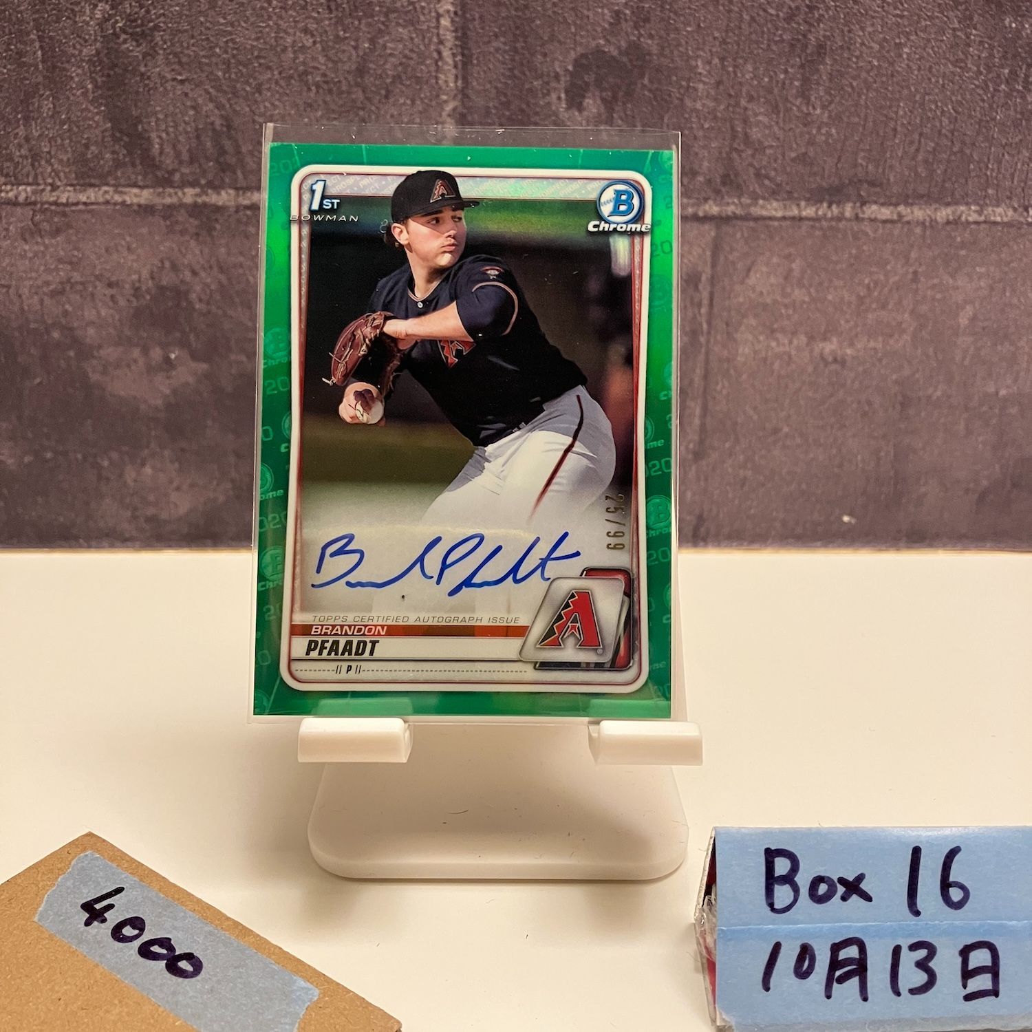 その他 MLB 1st BOWMAN BRANDON PFAADT 2020 Topps 1st Bowman Chrome Brandon Pfaadt 25/99 直筆サインカード