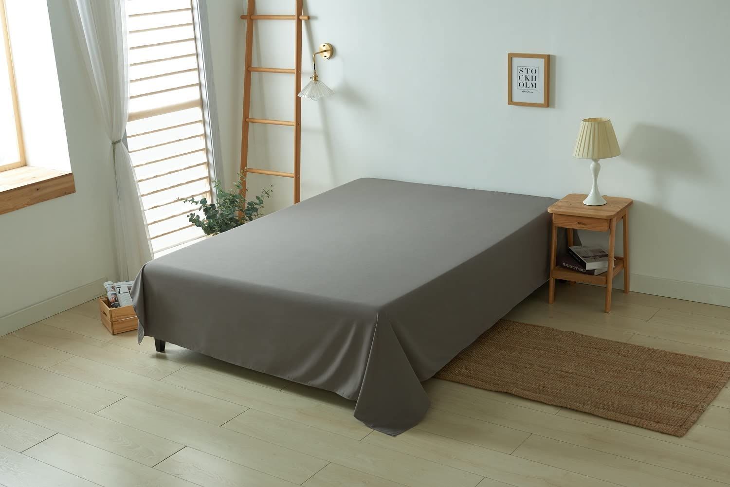 数量 敷きシーツ フラットシーツ シングル グレー 150×250cm 業務用 ベッドシーツ 6枚組 マットレスカバー アッパーシーツ