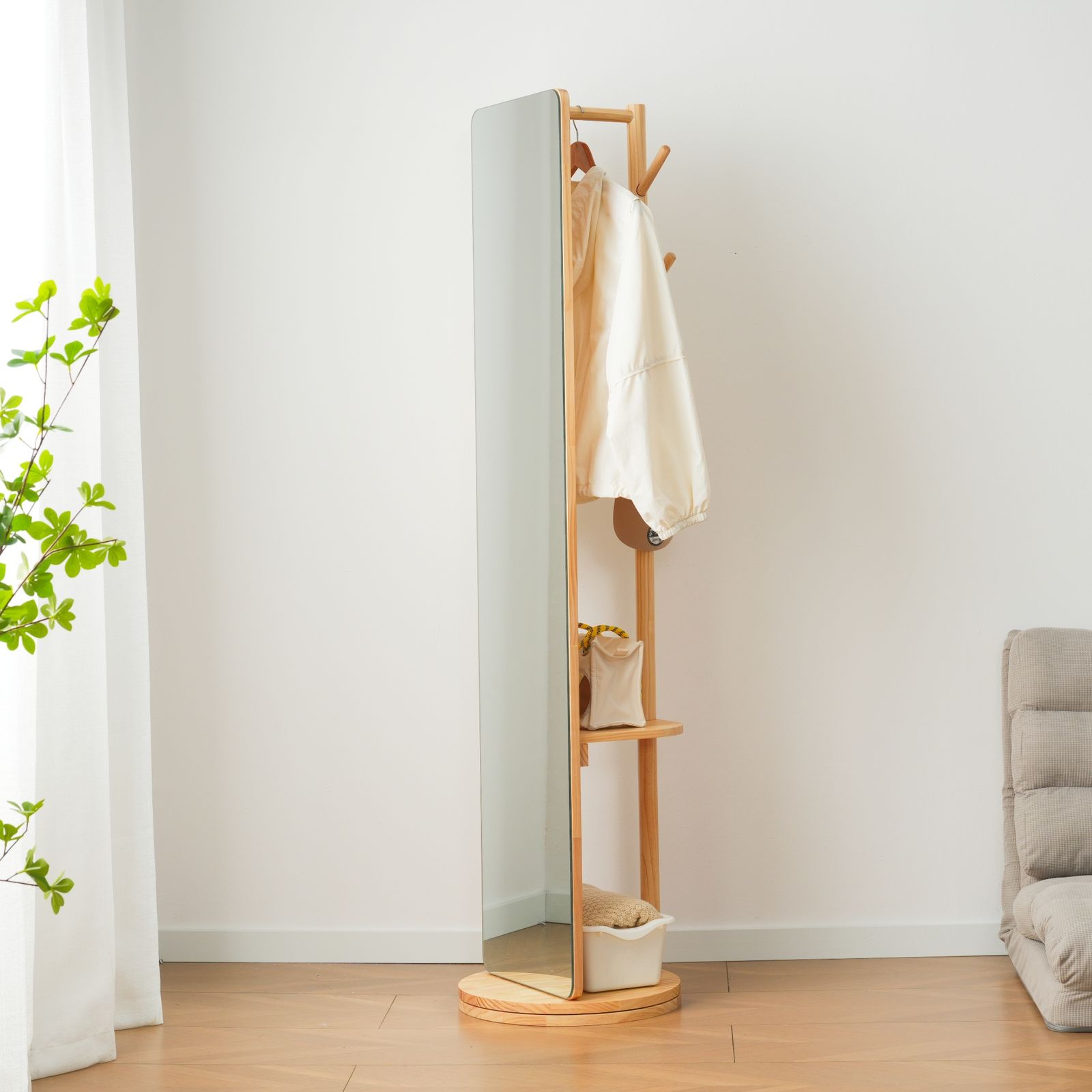 鏡 姿見 玄関全身おしゃれ ハンガーラック収納スタンド回転 DIY 自撮り鏡鏡 鏡 姿見 玄関全身おしゃれ ハンガーラック収納スタンド回転 DIY 自撮り