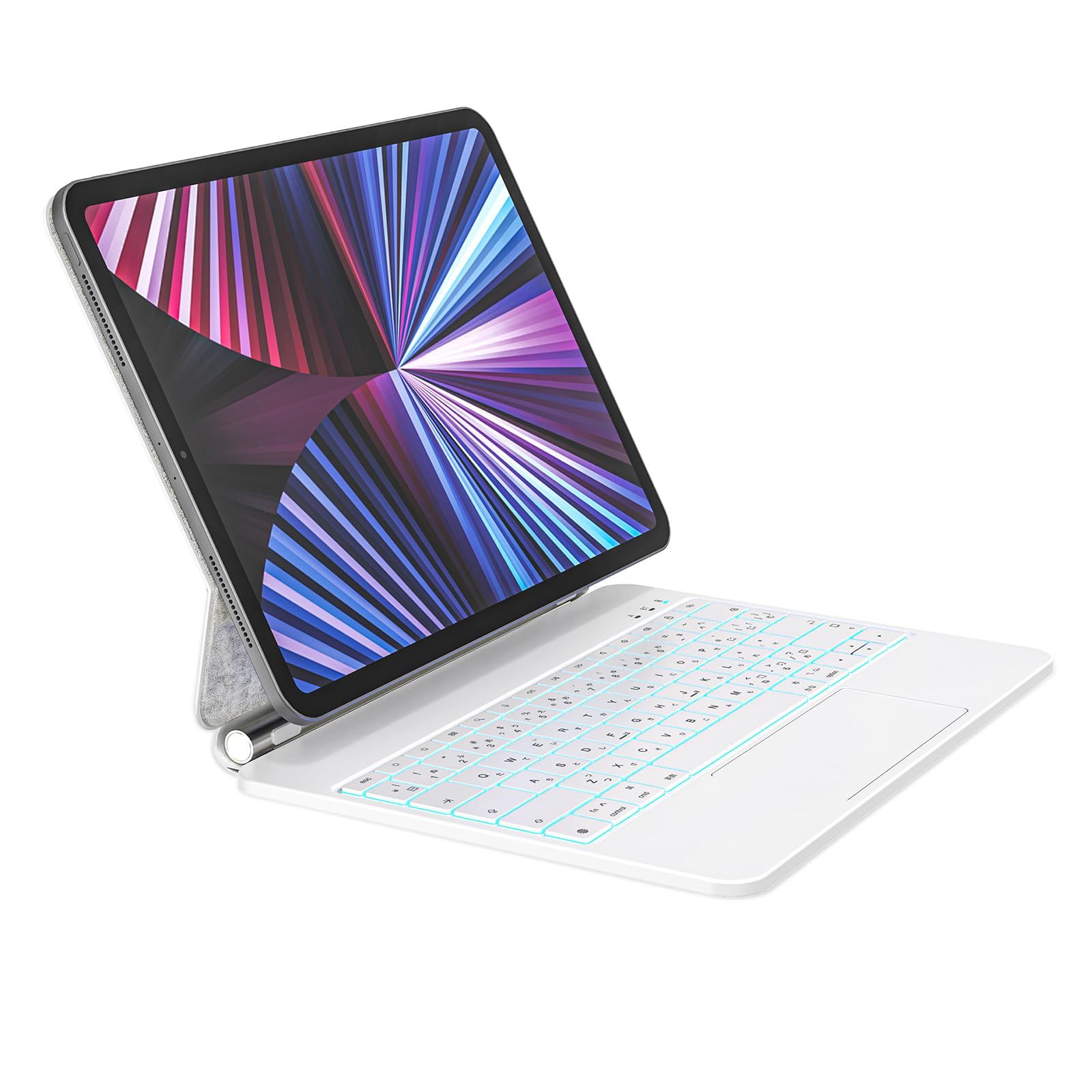 マジックキーボード 2025i-Pad Air 13インチ M3 2025 i-Pad Air 13インチ M2 i-Pad Pro第3 4 5 6世代12.9インチに適用 QERDAOYI iPadキーボード付きケース 日本語配列 高精度トラッ