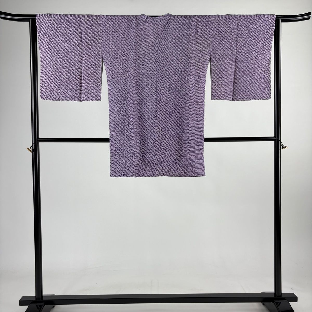 道行 身丈88cm 裄丈63.5cm S 和装コート 角衿 総絞り 紫 正絹 秀品