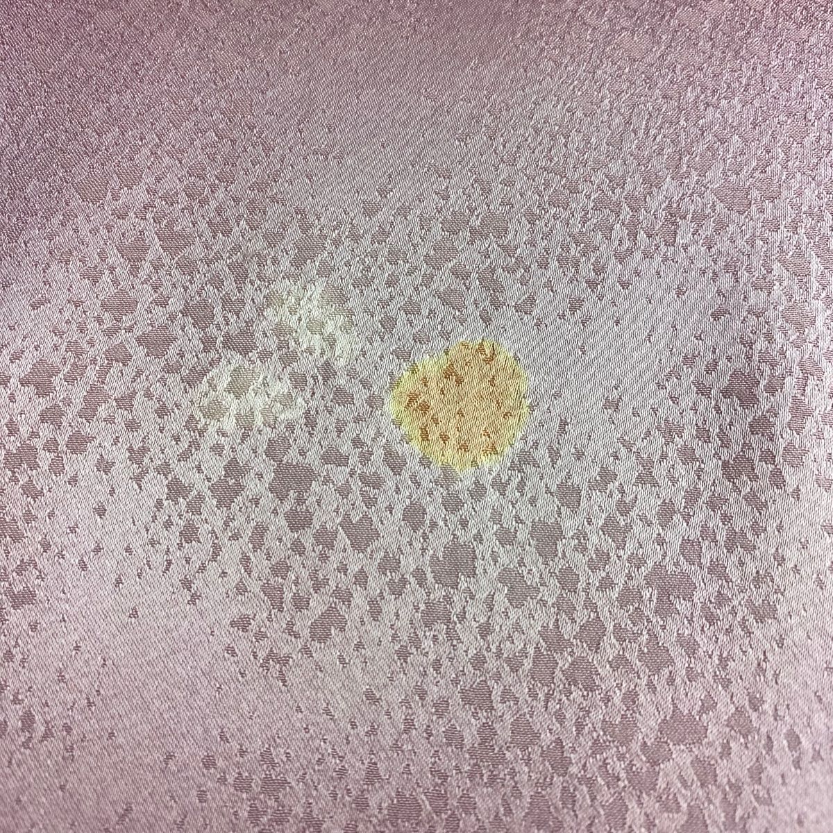 反物 秀品 小紋 幾何学模様 地紋 絞り ぼかし ピンク 正絹