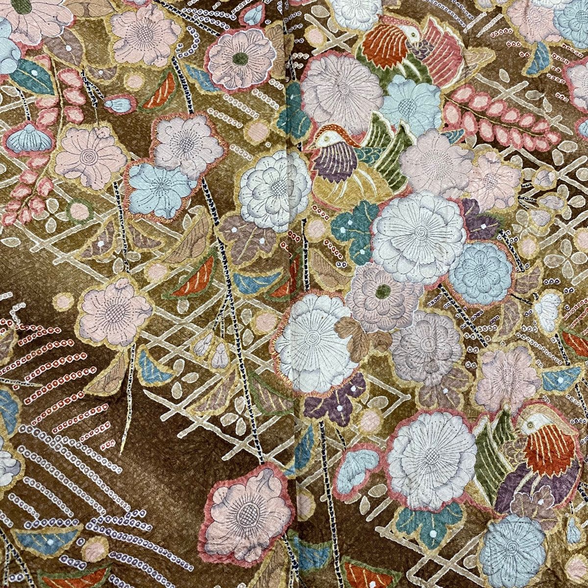 豪華絢爛　辻が花　総柄　訪問着　金彩　袷　着丈161㎝ 豪華絢爛 辻が花 総柄 訪問着 金彩 袷 着丈161㎝