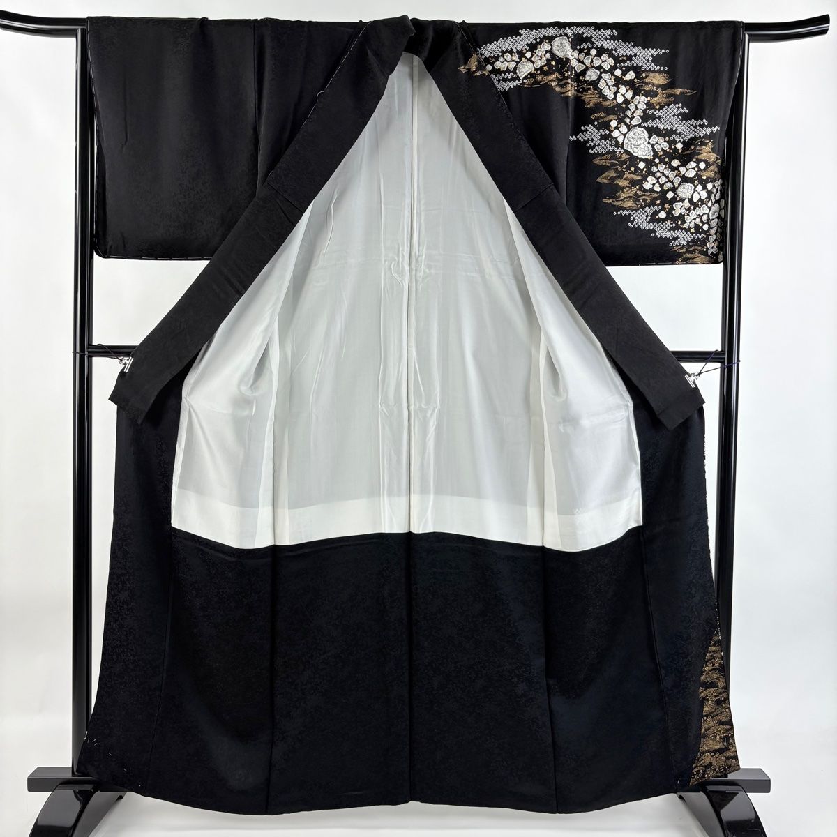 訪問着 身丈162cm 裄丈66cm M 袷 辻が花 ぼかし 緑 正絹 名品