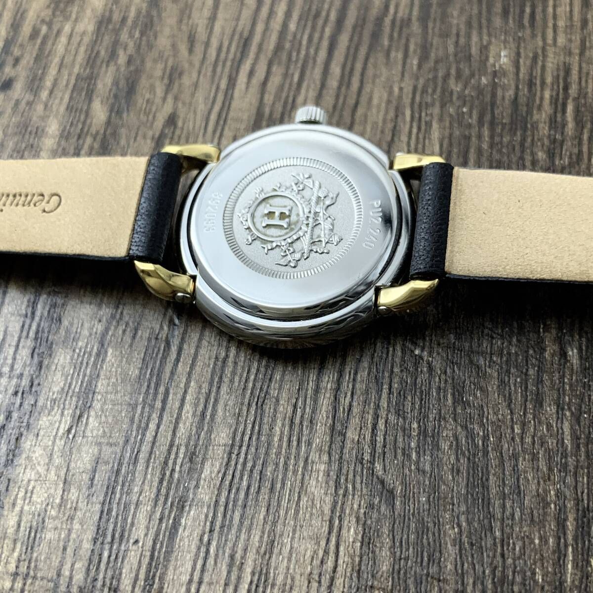 希少】HERMES/エルメス プルマン PU2.240 デイト レディース腕時計 