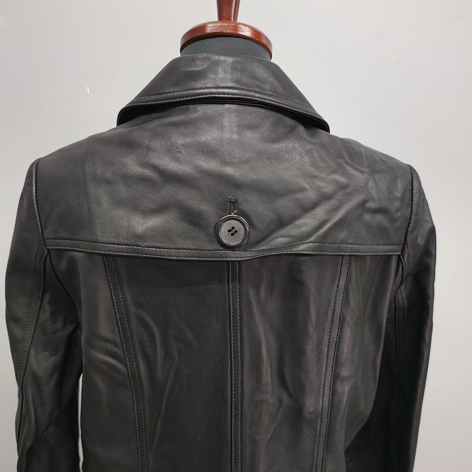 BELLUCCI レザーロング トレンチコート Mサイズ ラムレザー ブラック