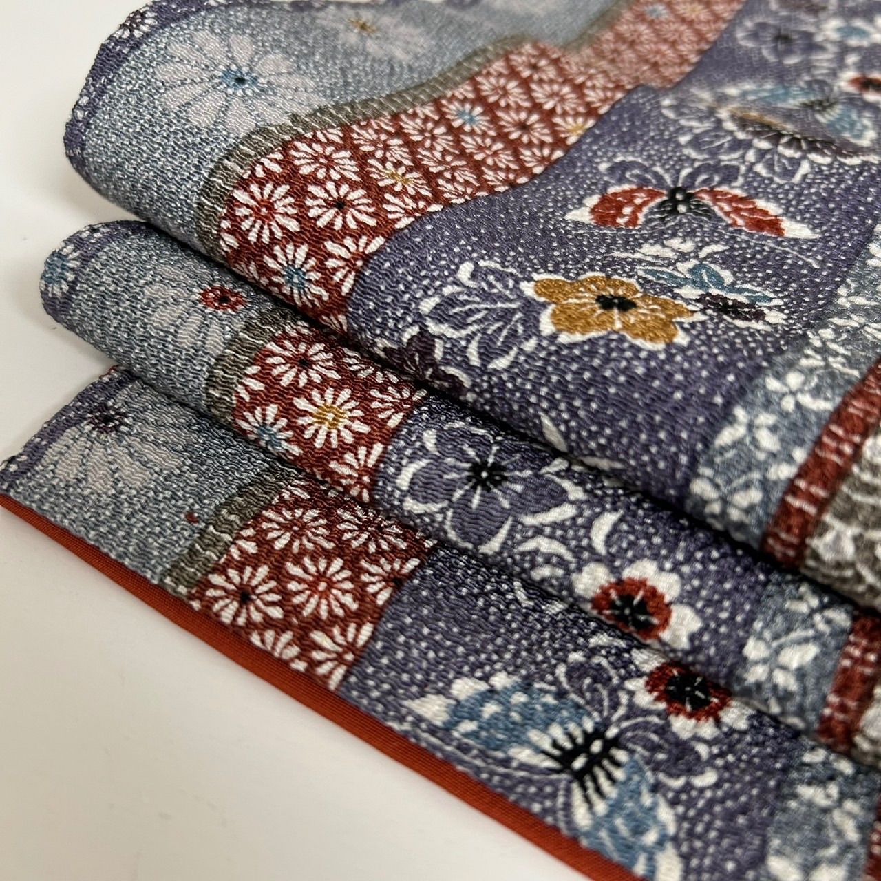 型染め 縮緬 小紋 正絹 素敵な染め ストライプ 袷 着物 MK-625 - メルカリ