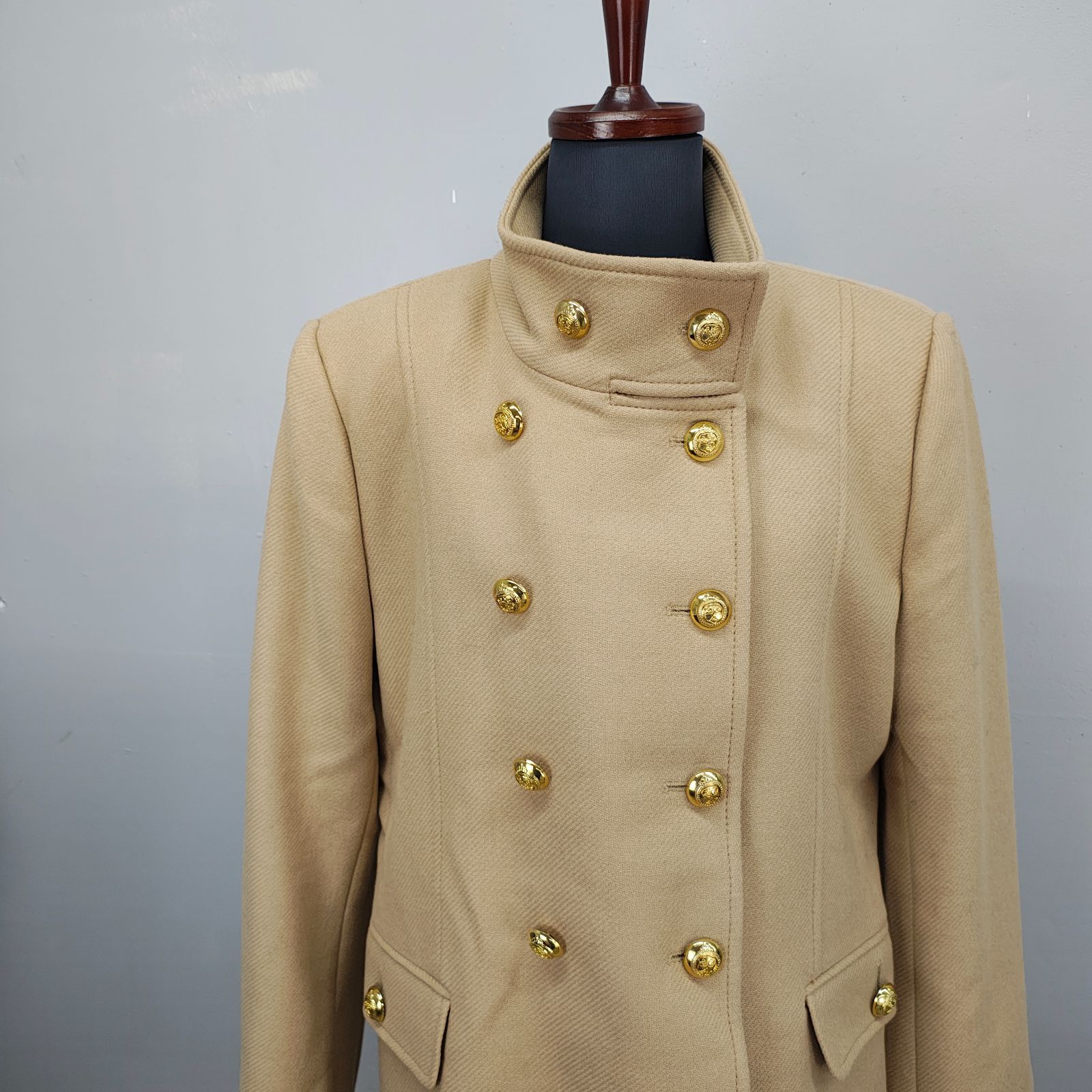 ZARA MANTECO XL ザラ ナポレオンコート ベージュ 金ボタン ダブル