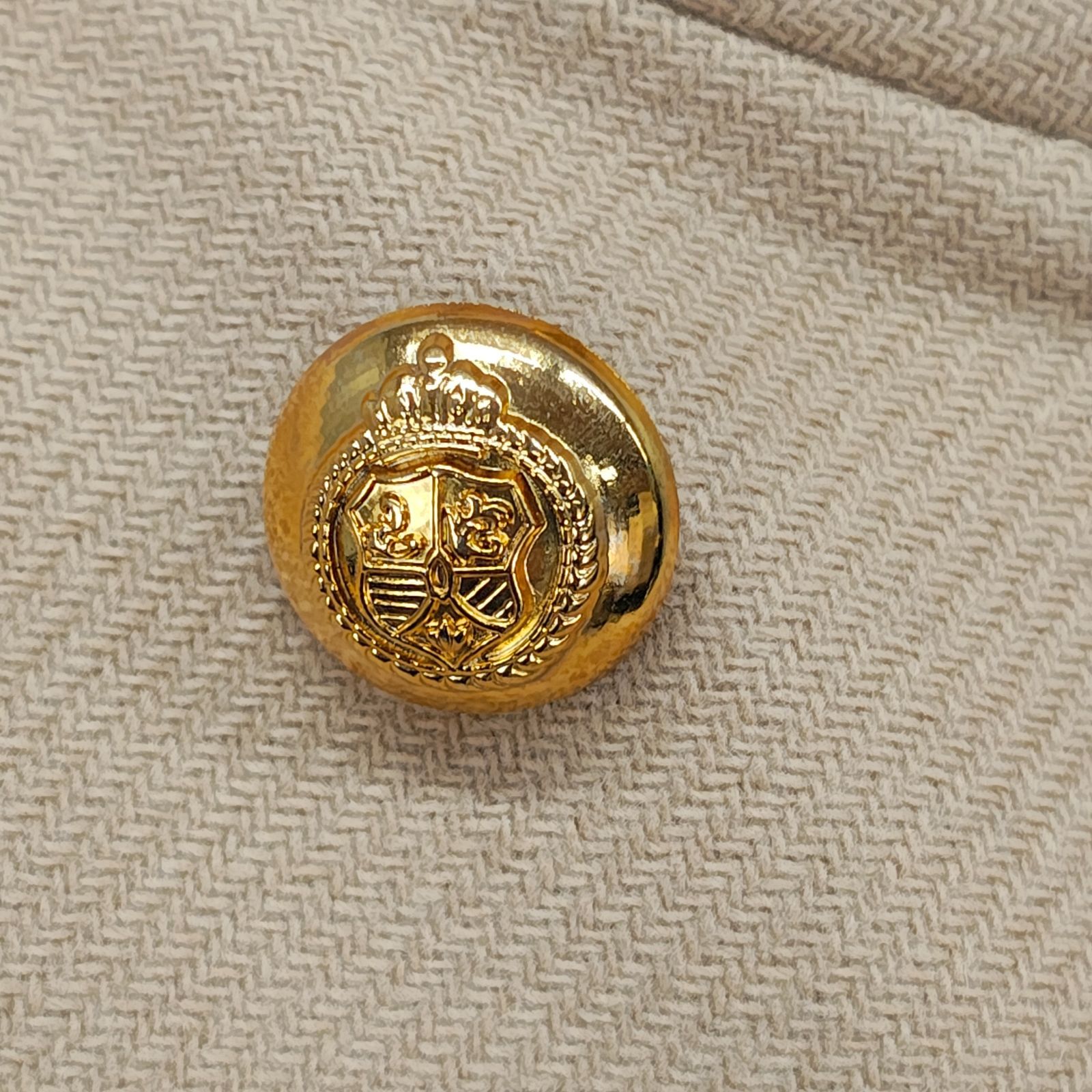 ZARA MANTECO XL ザラ ナポレオンコート ベージュ 金ボタン ダブル