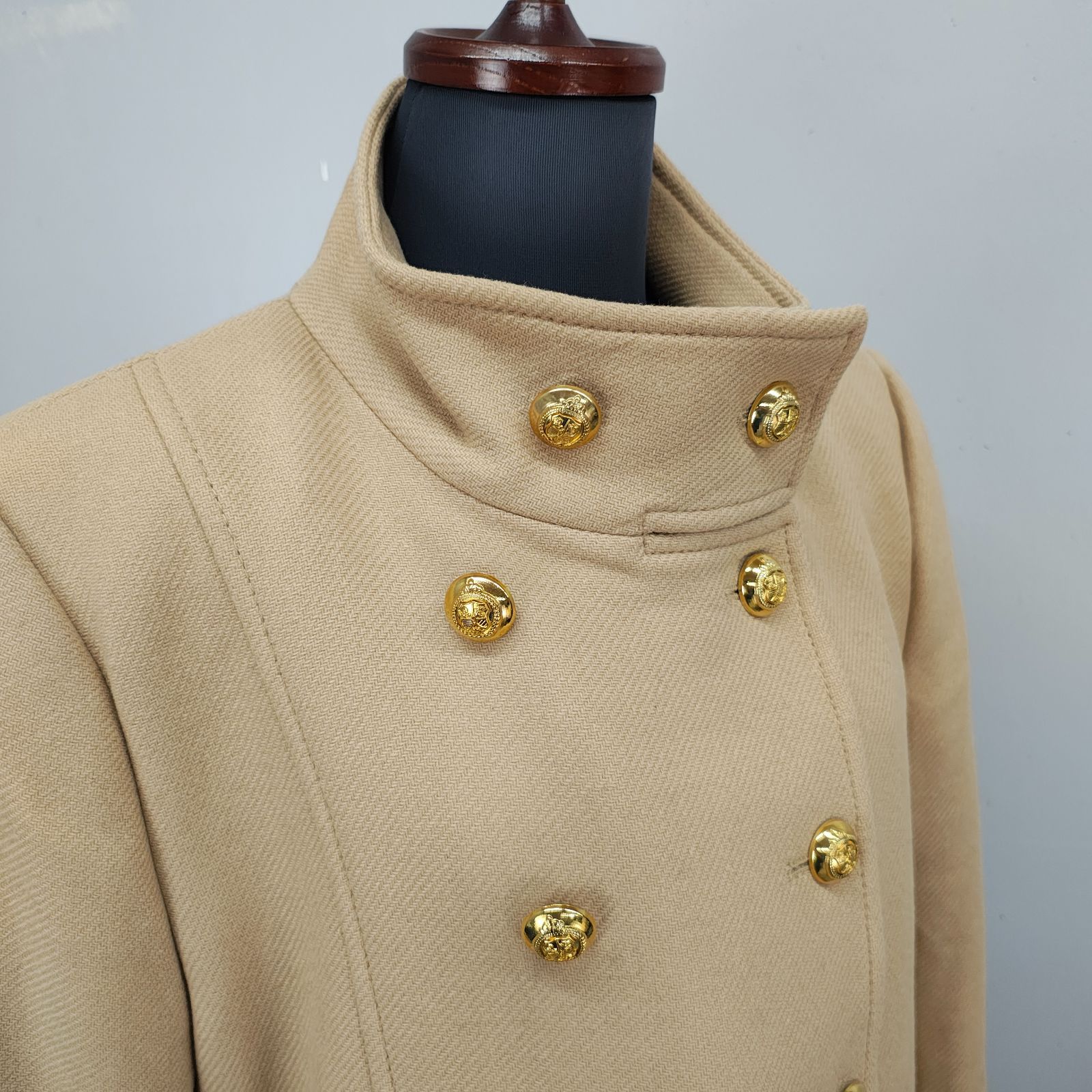 ZARA MANTECO XL ザラ ナポレオンコート ベージュ 金ボタン ダブル