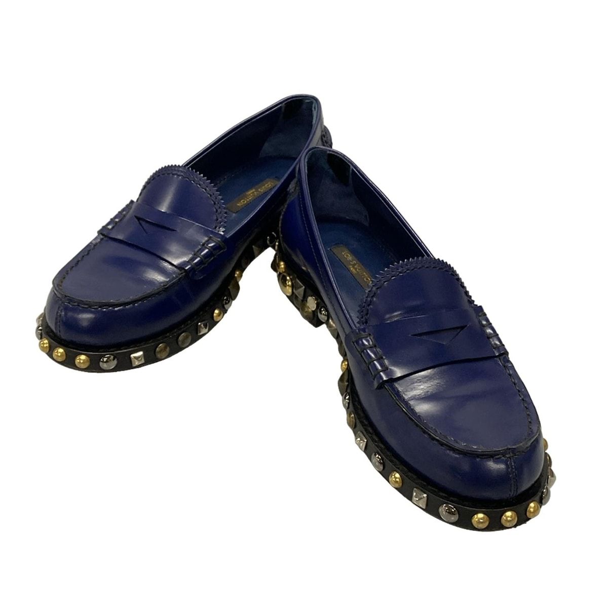 LOUIS VUITTON(ルイヴィトン) ローファー 35 レディース ネイビー  