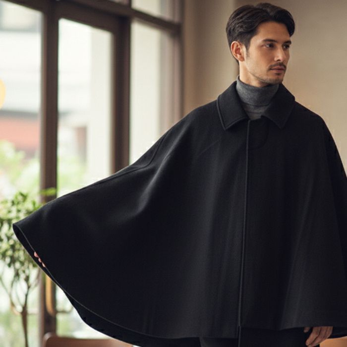 新品 トンビコート Lサイズサイズ【日本製】カシミア混 着物 コート