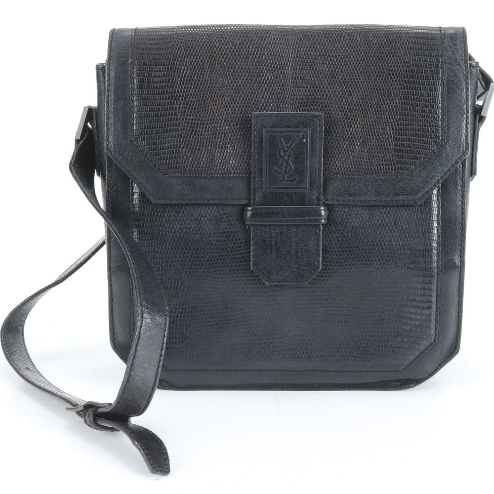 イブサンローラン ビンテージ リザード レザー クロスボディ ショルダーバッグ イブサンローラン ビンテージ リザード レザー クロスボディ