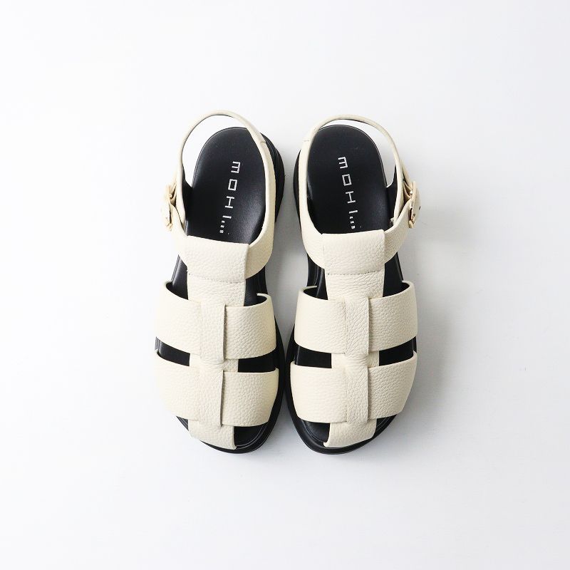 モヒ MOHI 22076 グルカサンダル 35 タンゴン オフホワイト系 レザー シューズ メッシュ 22.5cm 2400014660289