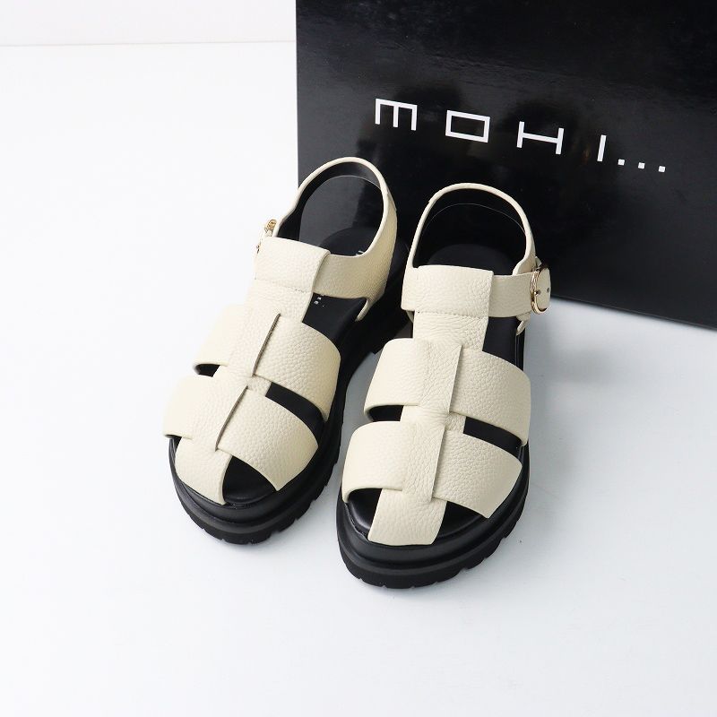 モヒ MOHI 22076 グルカサンダル 35 タンゴン オフホワイト系 レザー シューズ メッシュ 22.5cm 2400014660289