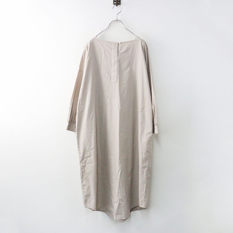 2021SS ネストローブ nest Robe コットン ブロードクロス 2WAY ドレス F|ベージュ トップス ノー ワイドネック 2400014613094