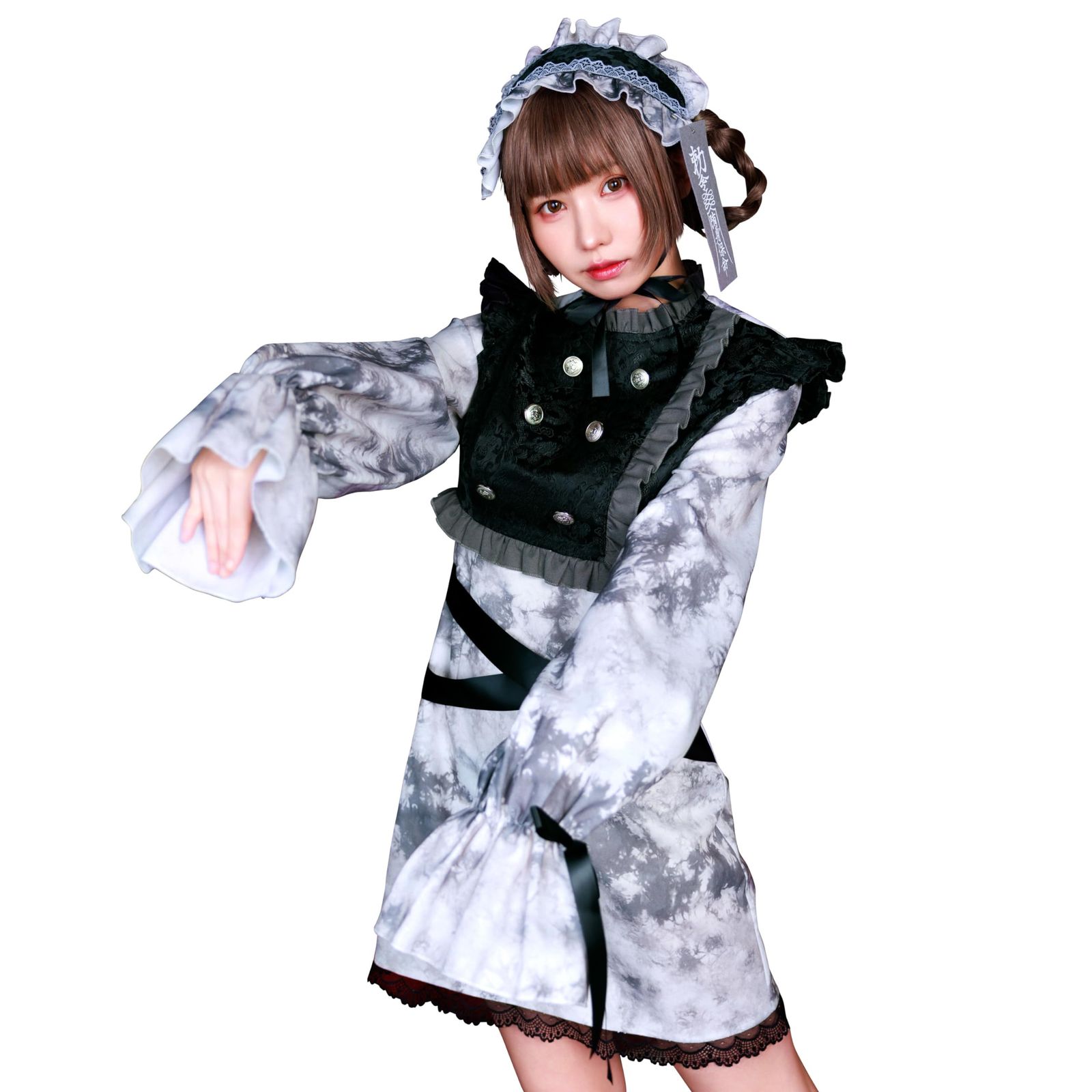 極美品 カルバンクライン 中綿 ロングコート 黒 L ファー付 ロゴプレート