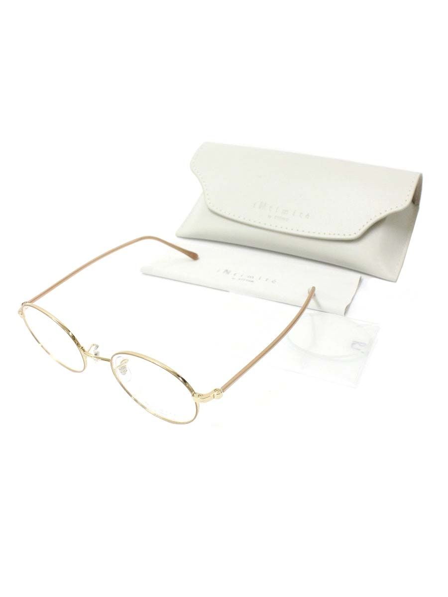 アンティミテ INE-1009 メガネ ゴールド ミルクピンク BY EYEVAN アイヴァン メタルフレーム フルリム ラウンド
