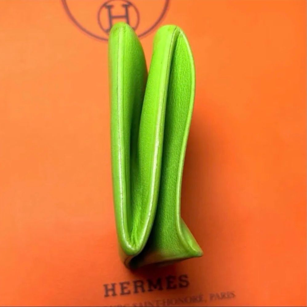 エルメス HERMES コインケース グリーン 黄緑 小銭入れ ズールー