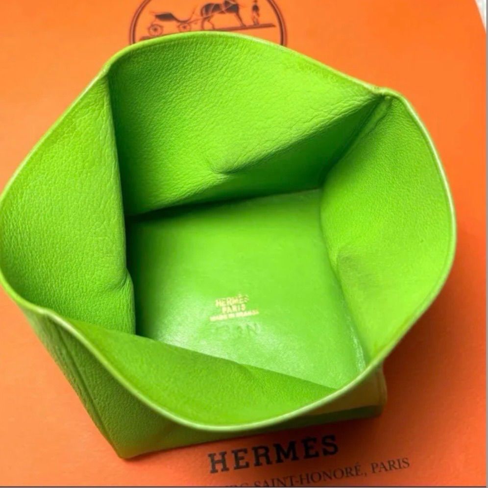 エルメス HERMES　ケース ズールー 　グリーン エルメス HERMES コインケース グリーン 黄緑 小銭入れ ズールー