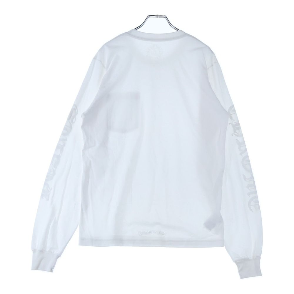 CHROME HEARTS Old English Neck Logo長袖 白L CHROME HEARTS (クロム