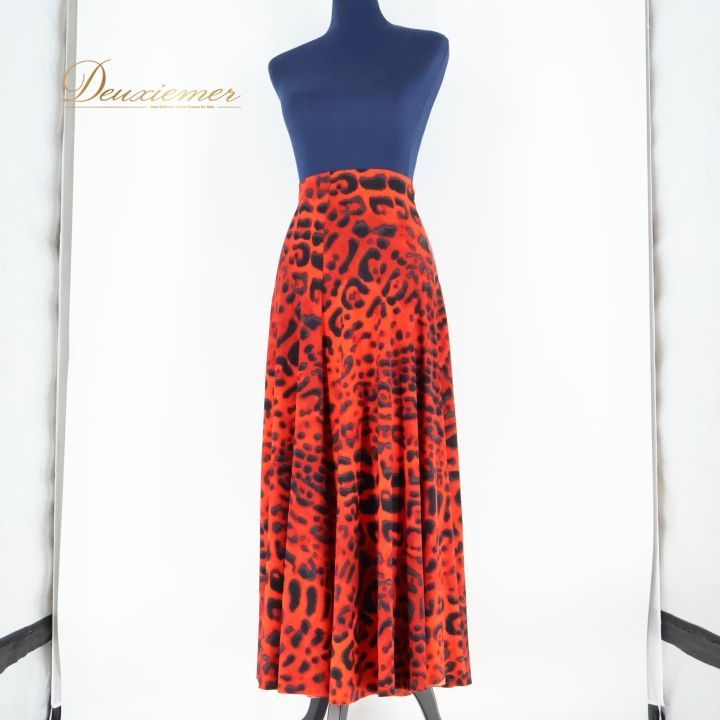 社交ダンス 衣装 ジャンティ gentil スカート ヒョウ柄 赤 ピンク 黒