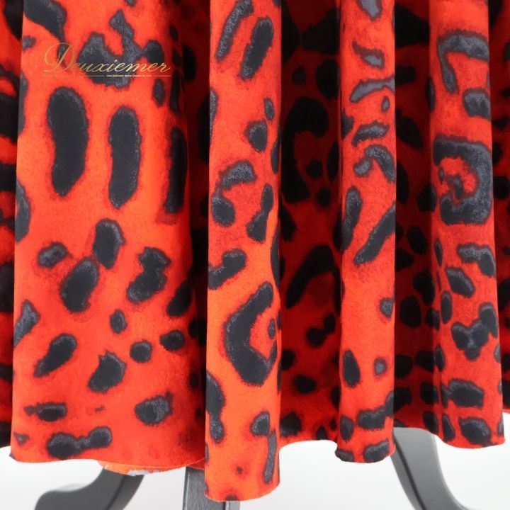 社交ダンス 衣装 ジャンティ gentil スカート ヒョウ柄 赤 ピンク 黒