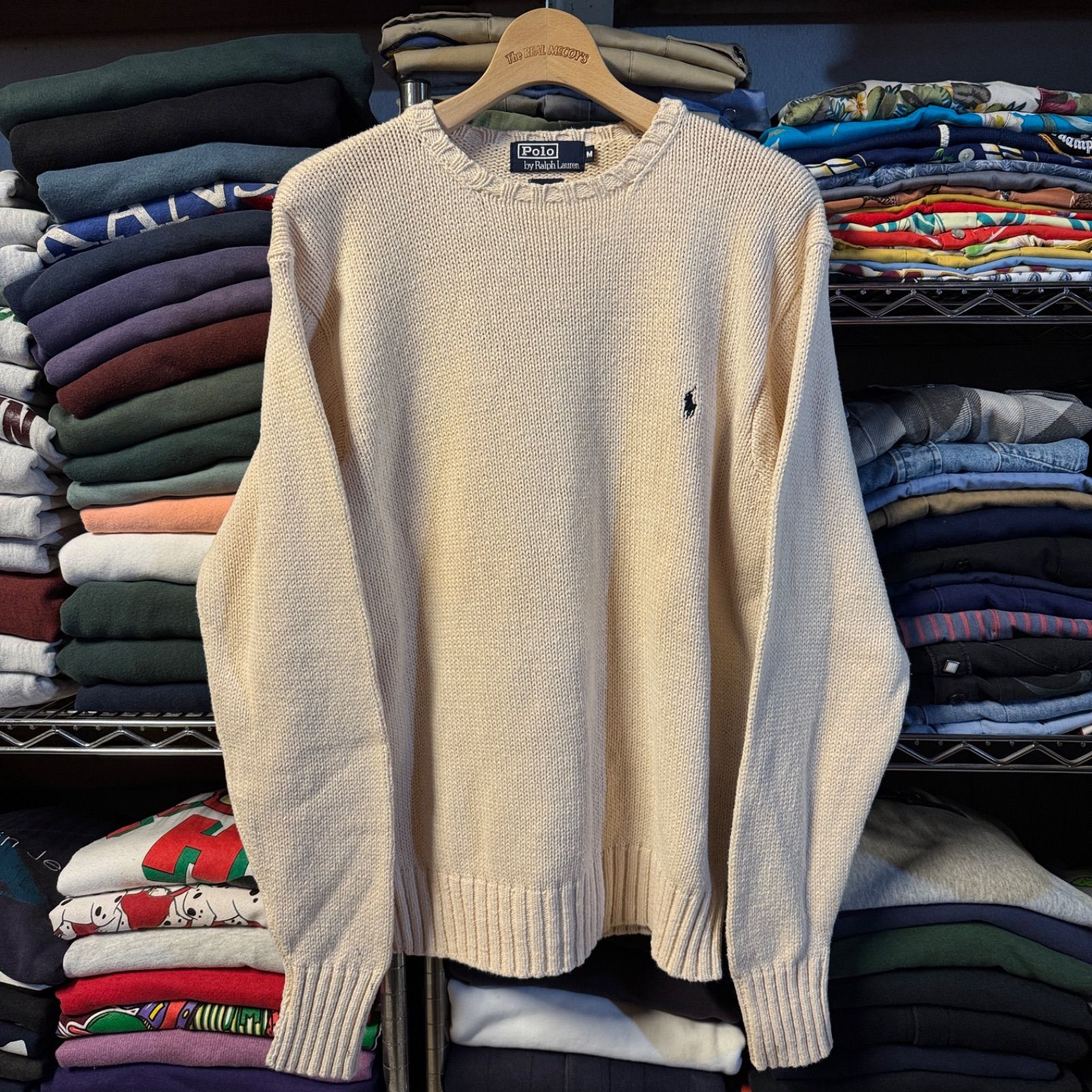 BANANA REPUBLIC】90s コットンニット/クルーネック USA 古着 90S USA 