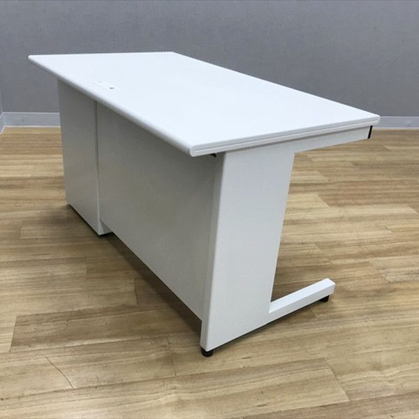 プラス フラットライン 片袖デスク W1200 ホワイト 事務机 オフィス