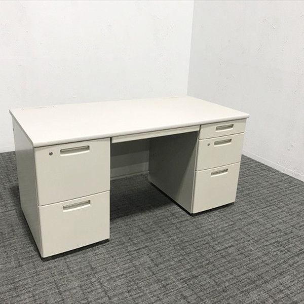 両袖デスク  BS+ W1400 コクヨ ナチュラルグレー