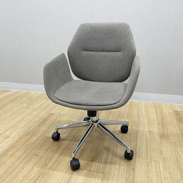 リーフチェア 東馬 デスクチェア 肘付 ブラウン