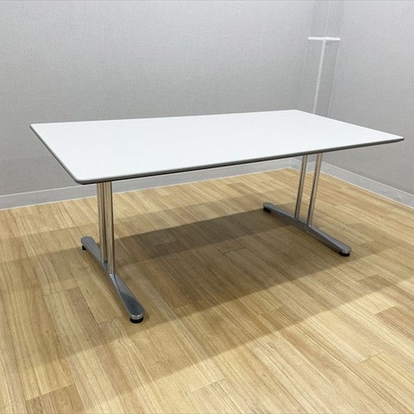 ミーティングテーブル 完成品 インターレイス T字脚 W1800 オカムラ ライトグレー