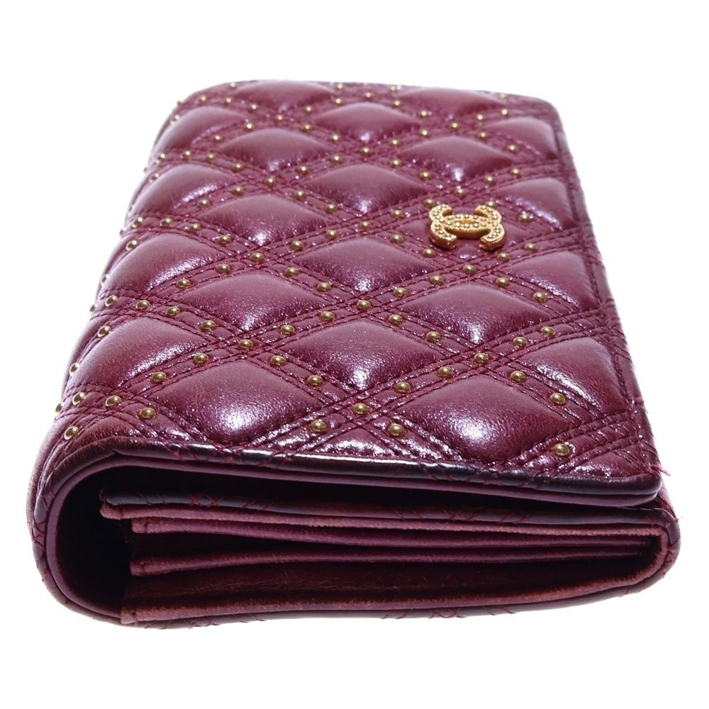 CHANEL (シャネル) スタッズマトラッセ フラップ長財布 ロング