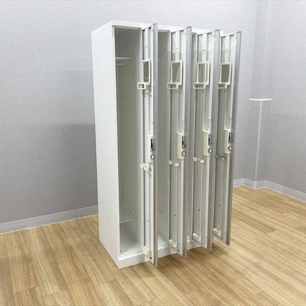 ロッカー 4人用 SZ型 鍵付き 更衣ロッカー オカムラ ネオホワイト