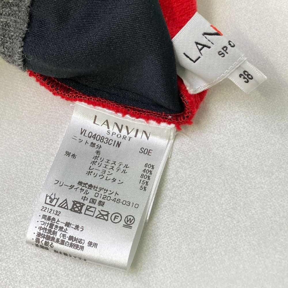 サイズ：38 LANVIN SPORT ランバン スポール ニット切替 パーカー