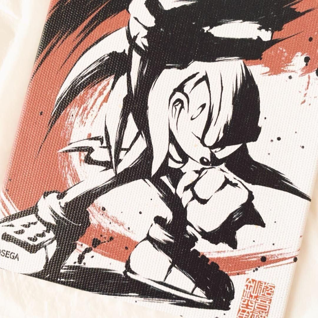 シャドウ ナックルズ Drエッグマン 墨絵 アート 超音速針鼠