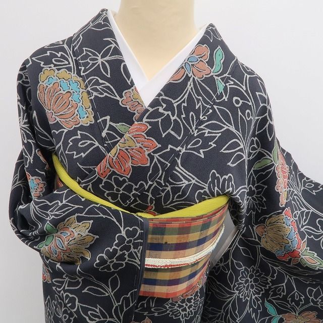 正絹 仕付け糸付