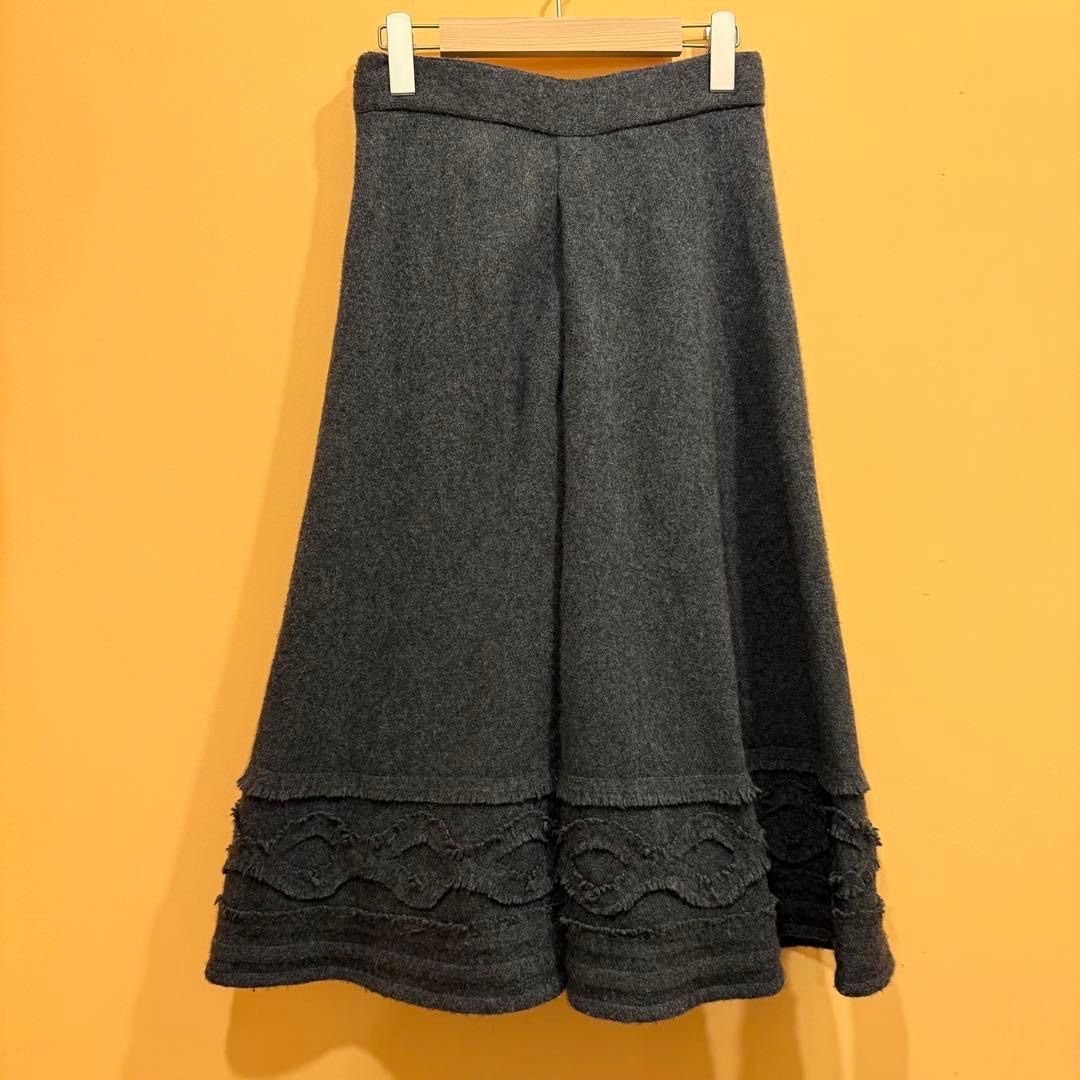 FOXEY バロックウールスカート グレー 38 - メルカリ