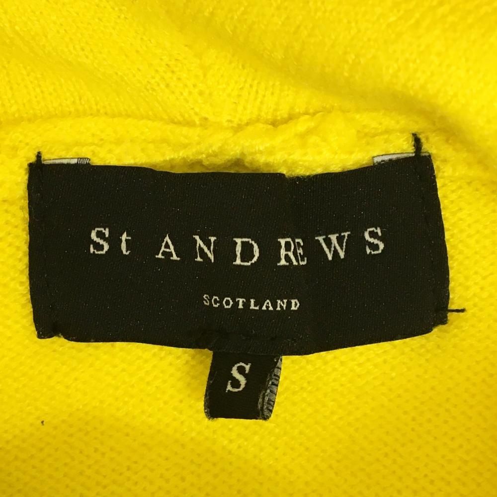 美品】セントアンドリュース ニットジップパーカー イエロー×シルバー