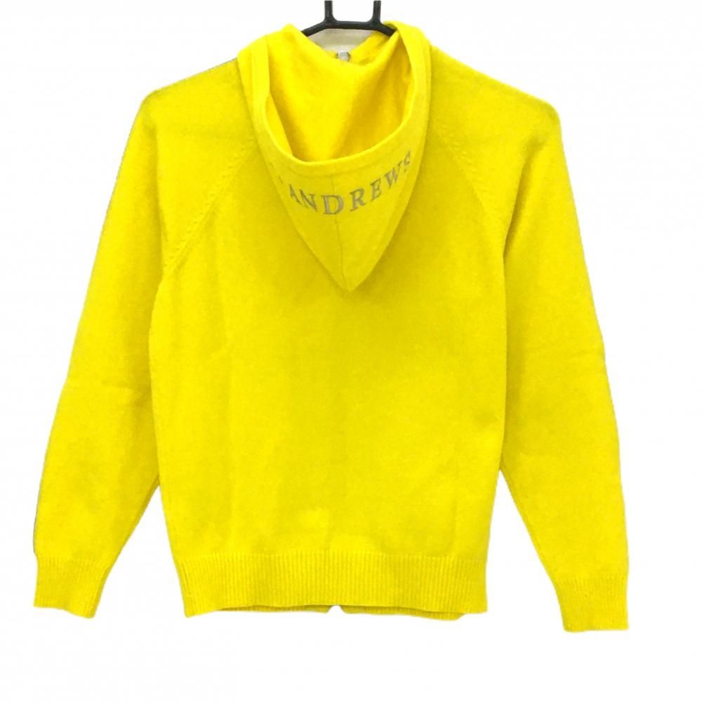 美品】セントアンドリュース ニットジップパーカー イエロー×シルバー