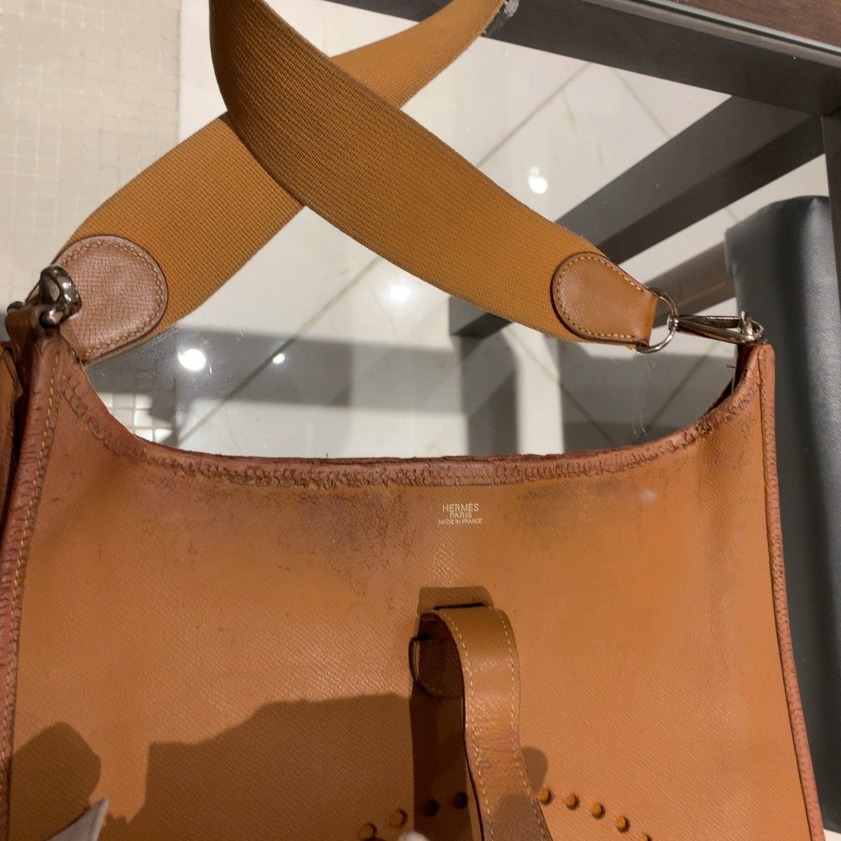 中古美品 HERMES エルメス エヴリン I ゴールド金具 ショルダー HERMES 