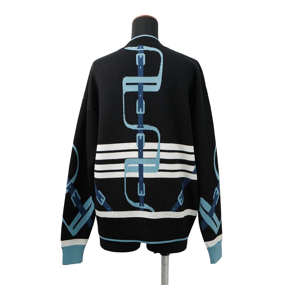 エルメス　カーディガン馬銜Mors A Jouet エルメス カーディガン MORS A JOUETS 馬銜 ウール レディースサイズ36