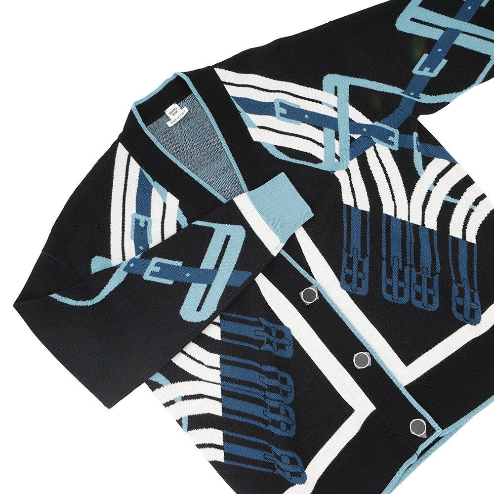 エルメス カーディガン MORS A JOUETS 馬銜 ウール レディースサイズ36