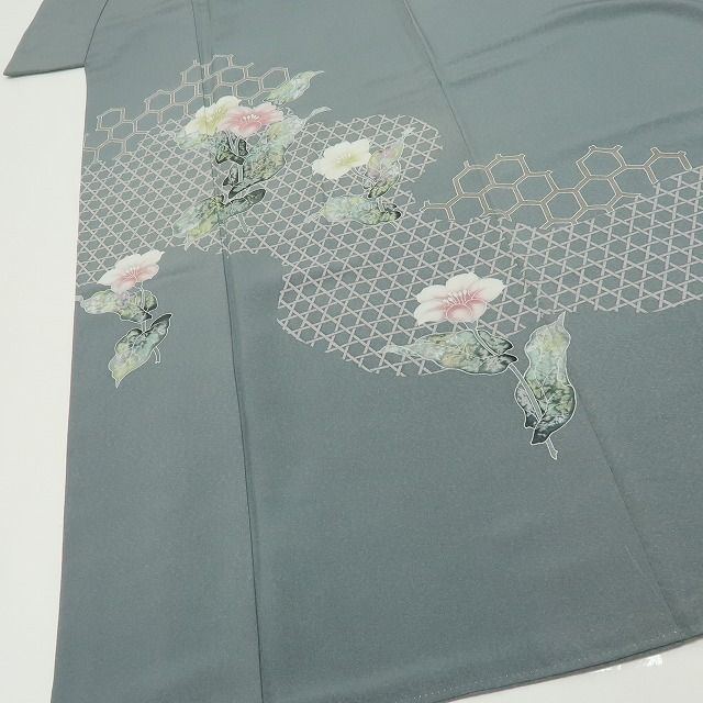 六花 RIKKA 正絹 トールサイズ 訪問着 手縫い 着物 A 3464