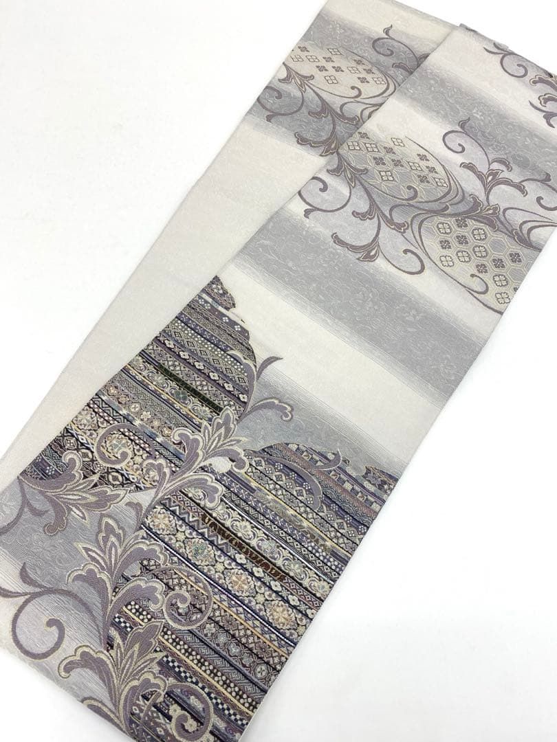 桂由美 螺鈿細工 袋帯 七宝繋ぎ 吉祥文様 やまと扱い リバーシブル