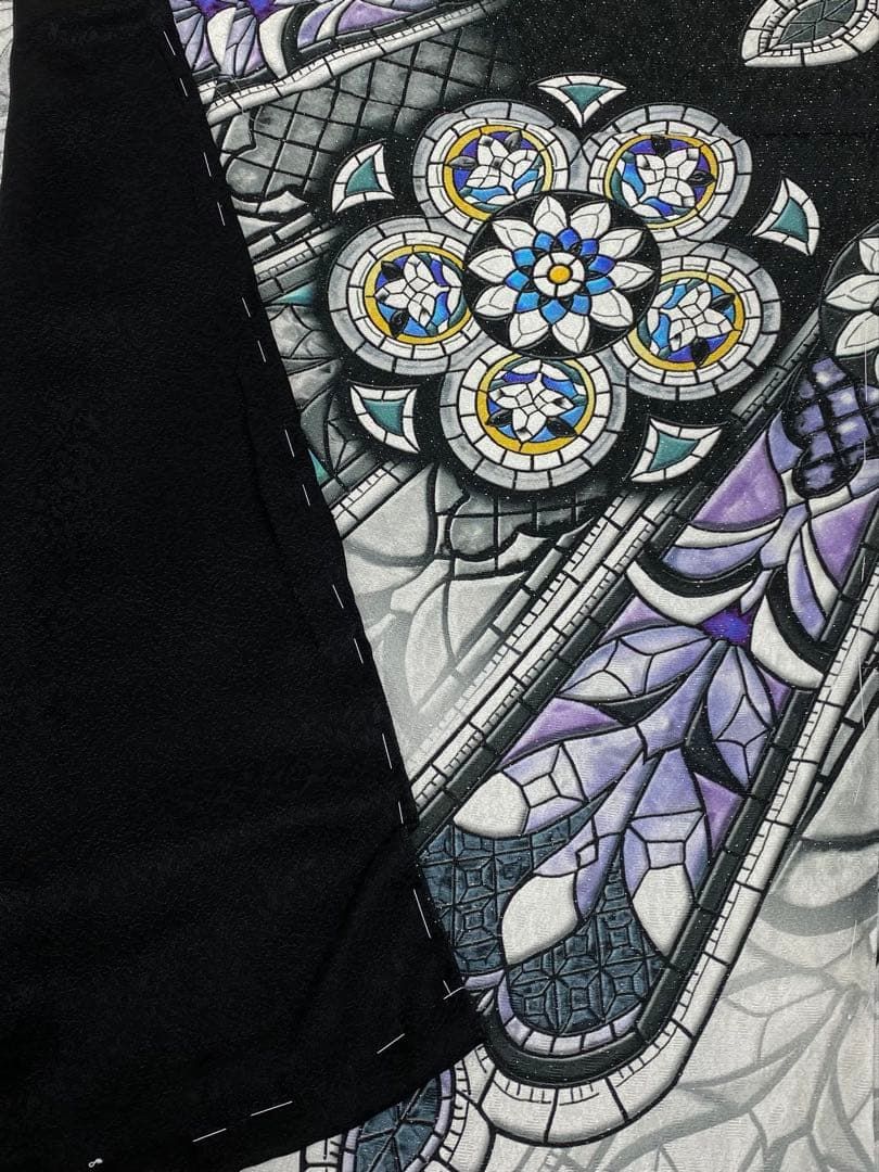 ストラスブール大聖堂 銀通し 訪問着 仮絵羽 未仕立て品 ステンド