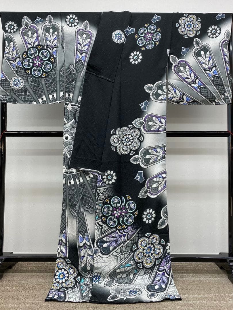 ストラスブール大聖堂 銀通し 訪問着 仮絵羽 未仕立て品 ステンド