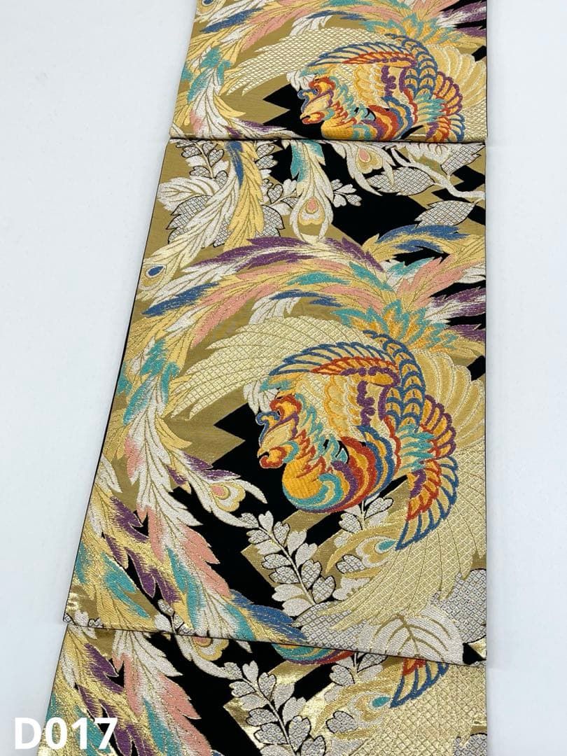 袋帯 鳳凰 鳥 桐 キラキラ 正絹 六通 D017 - メルカリ